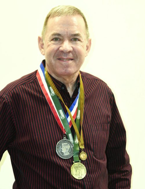 Linden Showalter after completing his 9th JFK 50 Mile